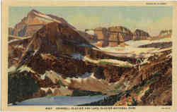 Grinnell Glacier and Lake, Glacier National Park Montana Postcard Postcard