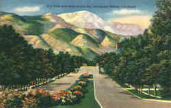 Pikes Peak From Platte Ave Postcard