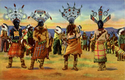 Devil Dances Of The Apache Indians Native Americana Postcard Postcard