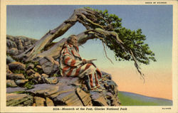 Monarch of the Past, Glacier National Park Postcard