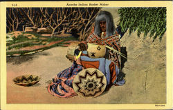 Apache Indian Basket Marker., APPACHE INDIAN BASKET MAKER Native Americana Postcard Postcard