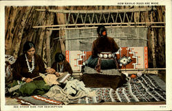 How Navajo Rugs Are Made Native Americana Postcard Postcard