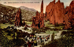 Indian Ceremonies in Garden of the Gods Postcard