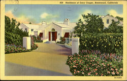 Residence of Gary cooper, ANGELESS Postcard