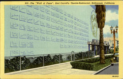 The "Wall of Fame", Earl carroll's Theatre -Restauranant Hollywood, CA Postcard Postcard