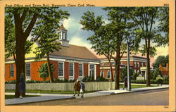 Post Office and Town Hall, Hyannis Cape Cod, MA Postcard Postcard