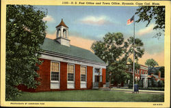 U.S.Post Office and Town Office, Hyannis Cape cod, MA Postcard Postcard