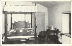 Chamberlain House Bedroom 1831 Postcard