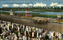 Close Finish, Hialeah Race Track Postcard