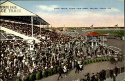 Race Track, State Fair Park Dallas, TX Postcard Postcard