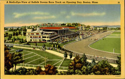 A Bird's Eye-View, Suffolk Downs Race Track on Opering Day Boston, MA Postcard Postcard