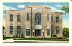 Public Library Pine Bluff, AR Postcard Postcard