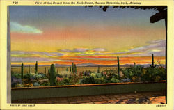 View of the Desert from the Rock House Tucson Mountain County Park, AZ Postcard Postcard