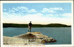 Fifishing Cone, Yellowstone Lake Yellowstone National Park Postcard Postcard