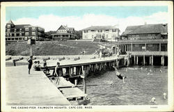 The Casino Pier, Falmouth Heights Cape Cod, MA Postcard Postcard