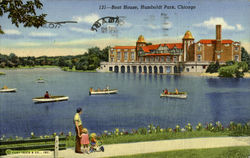 Boat House, Humboldt Park Postcard