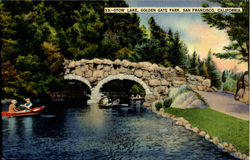 Stow lake, Golden Gate Park San Francisco, CA Postcard Postcard