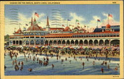 Casino on the Beach Santa Cruz, CA Postcard Postcard