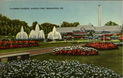 Sunken Garden, Garfield Park Postcard