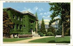 Library and Deady Hall, University of Oregon Eugene, OR Postcard Postcard