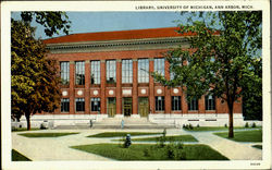 Library, University Of Michigan Postcard