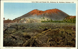 Lave Beds And Sunset Mountain Scenic, AZ Postcard Postcard