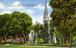 Beautiful Stone Chapel, Drury College Campas Postcard