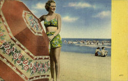 Bathing Beauty Swimsuits & Pinup Postcard Postcard