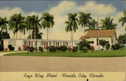 Keys Way Cottages And Motel Postcard