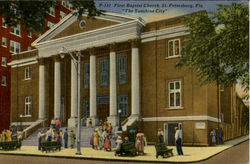 First Baptist Church,. "The Sunshine City" Postcard