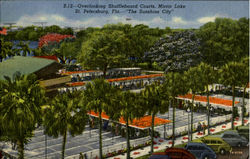 Overlooking Shuffleboard Courts"The Sunsine City", Mirror Lake St. Petersburg, FL Postcard Postcard