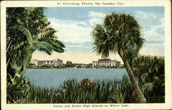 The Sunsine City, Junior and Senior High Schools on Mirror Lake St. Petersburg, FL Postcard Postcard