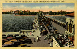 Heavy Traffic On The Recreation Pier Postcard