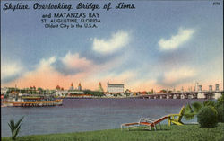 Skyline Overlooking Bridge Of Lions And Matanzas Bay Postcard