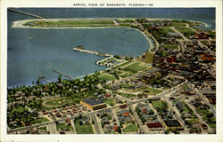 Aerial View Sarasota, FL Postcard Postcard