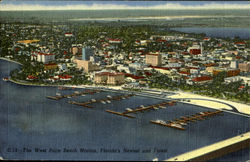 The West Palm Beach Marina Florida Postcard Postcard