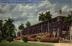 Rear View Grandstand Hialeah Race Course Miami, FL Postcard Postcard