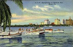 Aquaplaning on Biscayne Bay Miami, FL Postcard Postcard