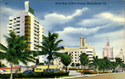 Hotel Row, Collins Avenue Miami Beach, FL Postcard Postcard