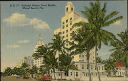 palatial Ocean Front Hotels Postcard