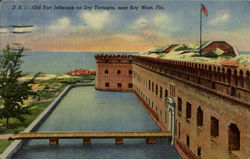 Old Fort Jefferson on Dry Tortugas Key West, FL Postcard Postcard