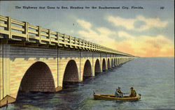 The Highway that Goes to Sea Heading for the Southernmost City Scenic, FL Postcard Postcard