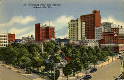 Hemming Park and Skyline Jacksonville, FL Postcard Postcard