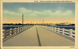 View Of Causeway And Harbor Fort Pierce, FL Postcard Postcard