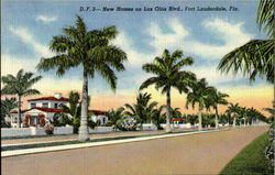 New Homes on Las Olas Blva Fort Lauderdale, FL Postcard Postcard