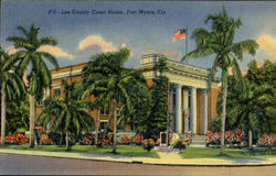 Lee County Court House Postcard