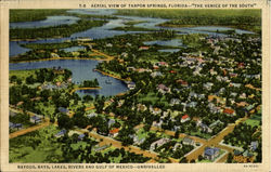 Aerial View Of Tarpon Springs The Venice Of The South Florida Postcard Postcard