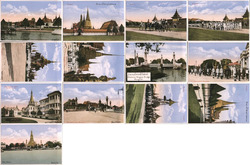 Set of 13: Siam Scenes: Bangkok Temples, Palaces, and City Life Postcard