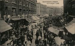 Wentworth Street Market, Petticoat Lane, London Postcard