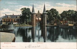 Sneek Waterpoort Canal View, Netherlands Postcard